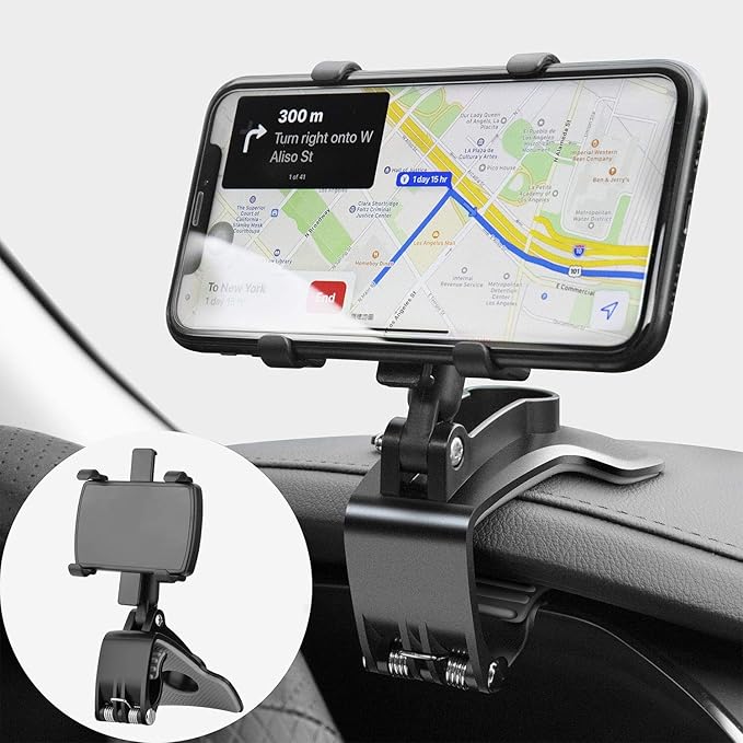TOFURT Car Mobile Phone Holder – 360° Rotating Dashboard Mount for Smartphones